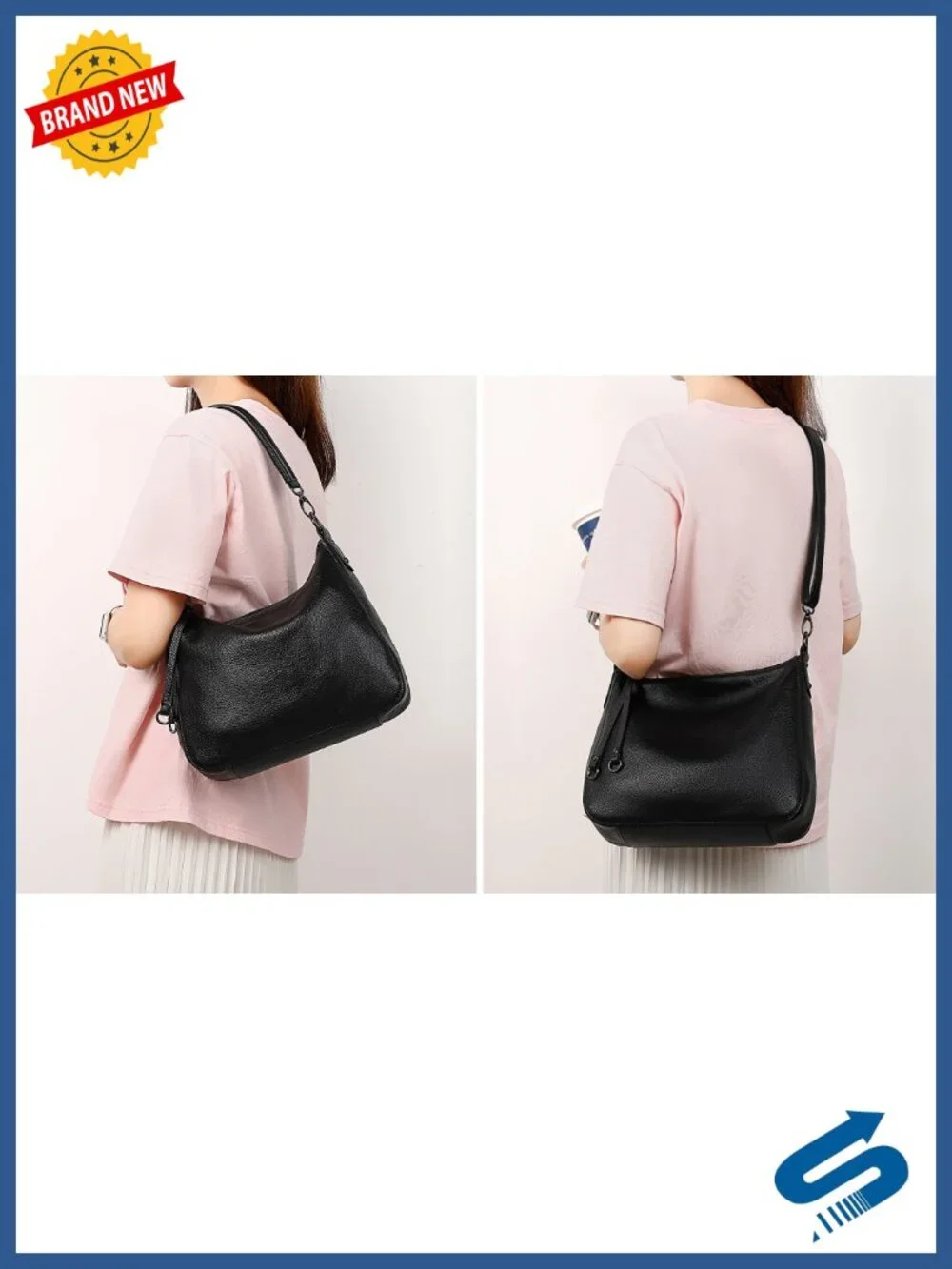Genuine Leather Hobo Purse for Women Large Crossbody Bag Tote Shoulder Satchel